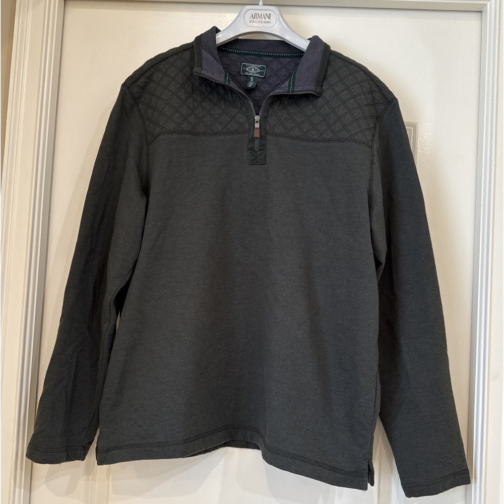 G.H. Bass & Co Men's 1/4 Zip Fleece Green Pullover Size XL Workwear Outdoors